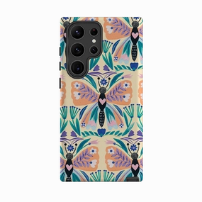 Vivid Surface Detail Elegant Finish Design Samsung Tough Case - All Over Butterfly By Tracey English
