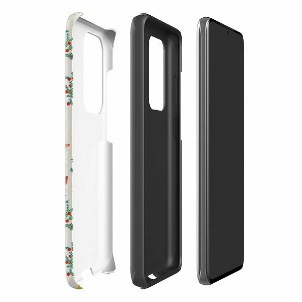 Samsung Tough Case - Apple Trees And Chickens Cream By Katherine Quinn Edge Reinforced