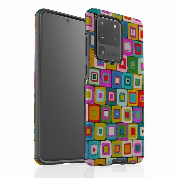 Stylish Touch Samsung Tough Case - Atelier Blanket Squares Bright By Sarah Campbell