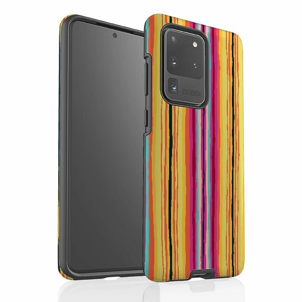 Soft Grip Finish Smooth Pattern Design Samsung Tough Case - Atelier Stripe By Sarah Campbell
