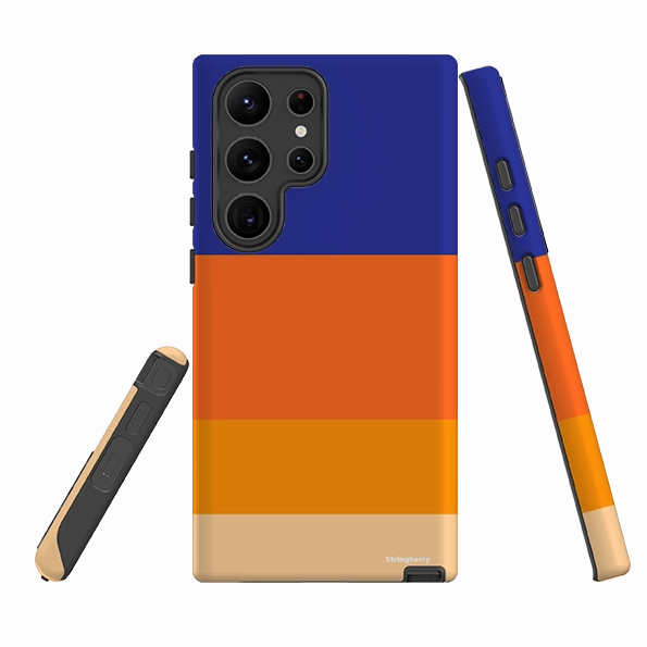 Premium Surface Finish Soft Surface Design Samsung Tough Case - Barcelona Chroma