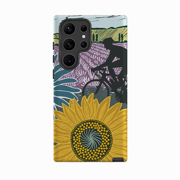 Samsung Tough Case - Bike and Sunflowers By Kate Heiss Minimal Feature Light Design
