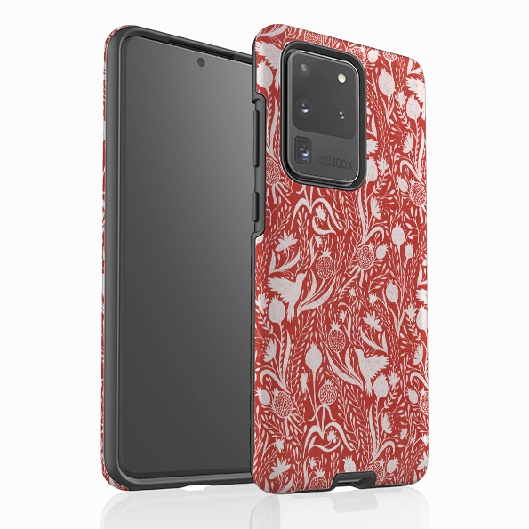 Samsung Tough Case - Birds And Pomegranates By Nina Pace Minimal Aesthetic Touch Clean Texture