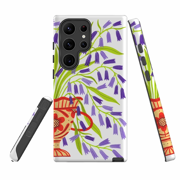 Samsung Tough Case - Bluebells By Madalina Andronic Matte Feel Trendy Texture Finish