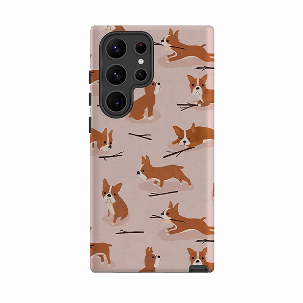 Daily Durability Protective Edge Layer Samsung Tough Case - Boston Terrier By Katherine Quinn