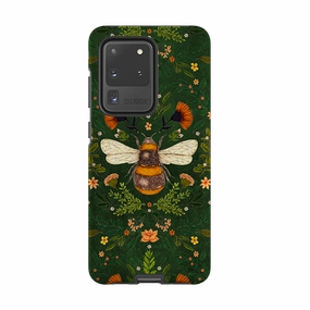 Durable Shape Light Touch Samsung Tough Case - Botanical Bee Green By Jade Mosinski