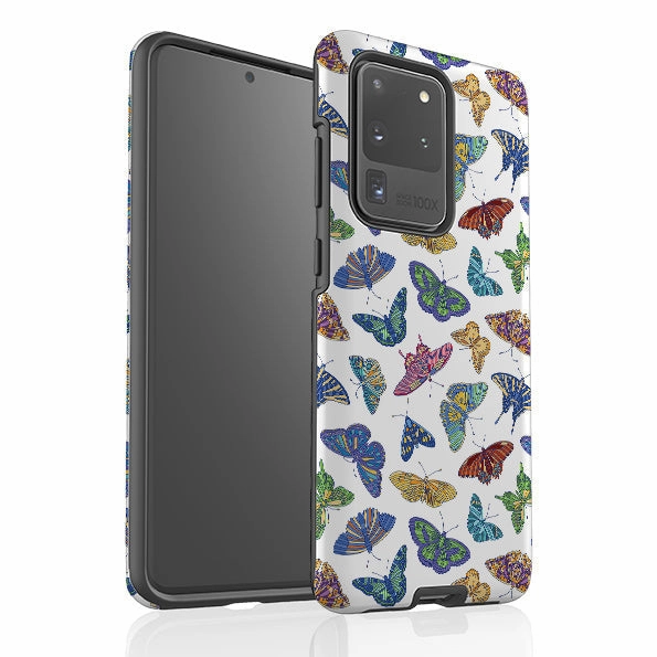 Samsung Tough Case - Butterflies By Natalie Pedetti Prack Minimal Detail Texture Waterproof Design
