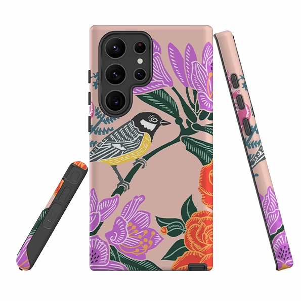 Premium Look Futuristic style Samsung Tough Case - Camelia By Kate Heiss