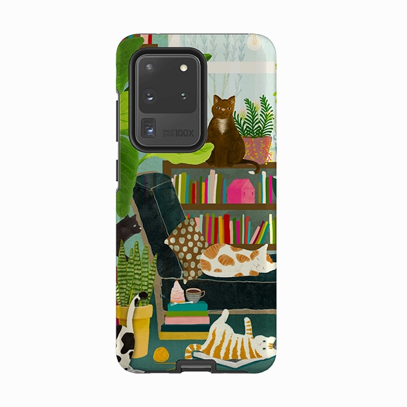 Samsung Tough Case - Cat Library By Katherine Quinn Ergonomic form