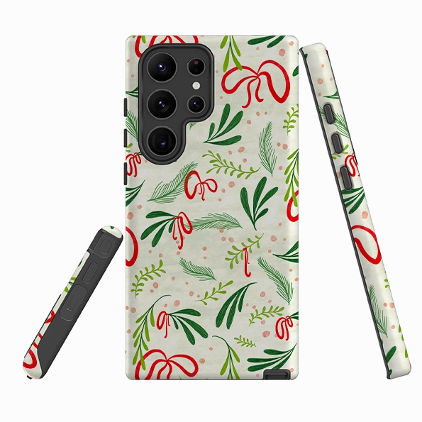 Samsung Tough Case - Christmas Bows By Katherine Quinn Minimal Cover