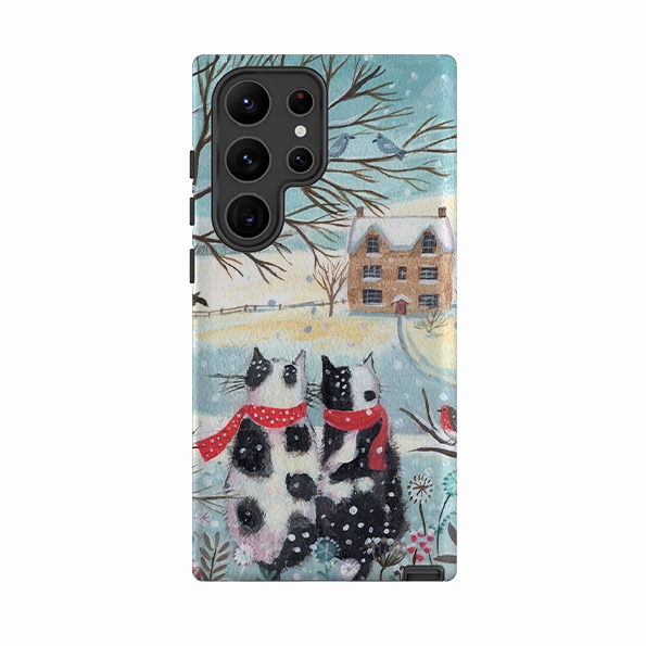 Classic Grip Samsung Tough Case - Christmas Cats By Mary Stubberfield