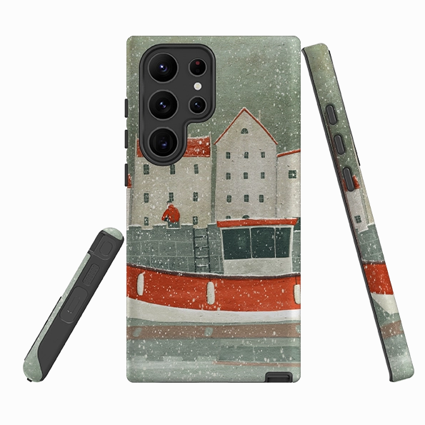 Luxury Surface Layer Samsung Tough Case - Christmas Harbour By Maja Lindberg