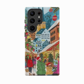 Samsung Tough Case - Christmas Market By Caroline Bonne Muller Marble Pattern