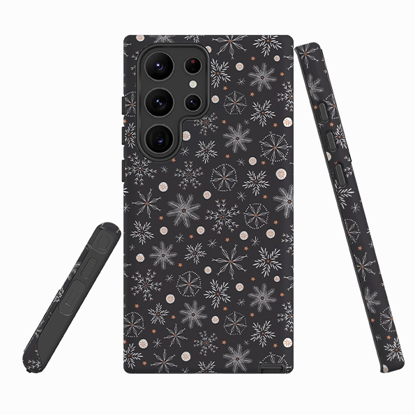 Samsung Tough Case - Christmas Snowflakes II By Ali Brookes Universal Fit