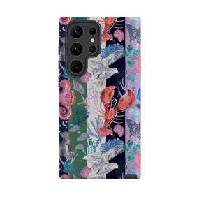 High protection Samsung Tough  Case - Coastal Calling Stripe I By Emma Frances Grant