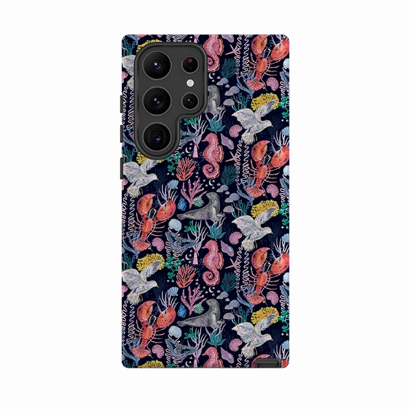 Smooth Texture Travel Companion Samsung Tough  Case - Coastline Pattern A By Emma Frances Grant