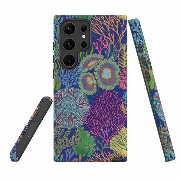 Samsung Tough Case - Coral II By Natalie Pedetti Prack Minimal Pattern Texture