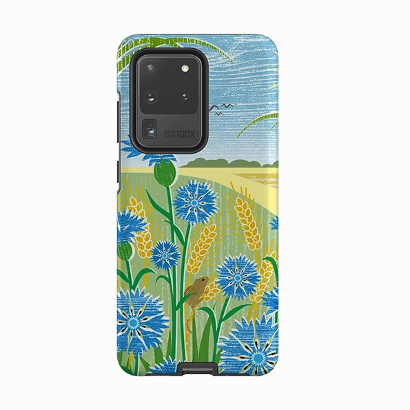 Comfort Texture Layer Smooth Coating Samsung Tough Case - Cornflowers By Liane Payne