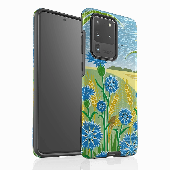 Gloss Surface Layer Trendy Aesthetic Samsung Tough Case - Cornflowers By Liane Payne