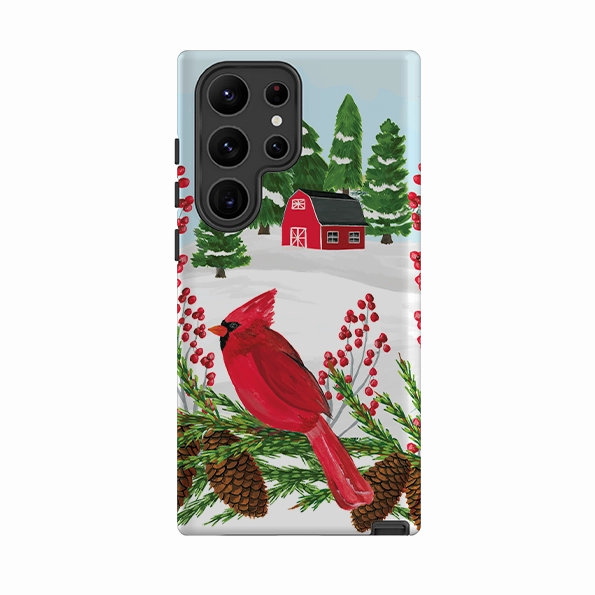 Samsung Tough Case - Countryside Christmas By Abby Jacobs Clean Texture Flexible Pattern Texture