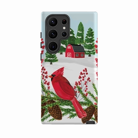 Samsung Tough Case - Countryside Christmas By Abby Jacobs Clean Texture Flexible Pattern Texture