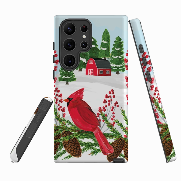 Samsung Tough Case - Countryside Christmas By Abby Jacobs Glossy Texture Layer Polished Surface
