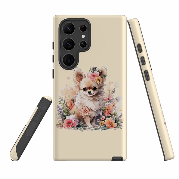 Samsung Tough  Case - Cute Dog L Bold Look Stylish Detail Layer