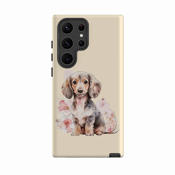 Shock shield Compact Fit Samsung Tough  Case - Cute Dog Q