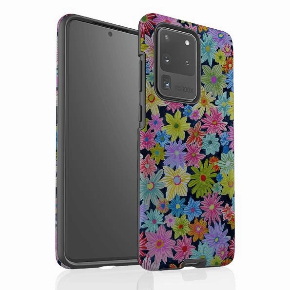 Comfort Fit Edge Samsung Tough Case - Daisy Garden By Sarah Campbell