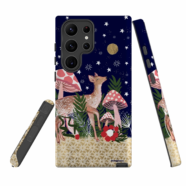 Smooth Coating Crystal Finish Samsung Tough Case - Deer By Emma Frances Grant