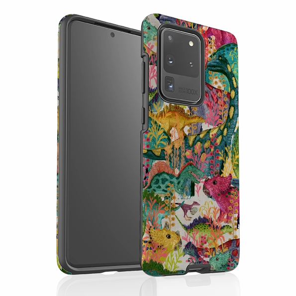 Samsung Tough Case - Dinosaur Jamboree By Katherine Quinn Modern Layer Hybrid Grip