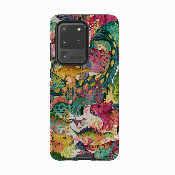 Samsung Tough Case - Dinosaur Jamboree By Katherine Quinn Phone Accessory Slim Look
