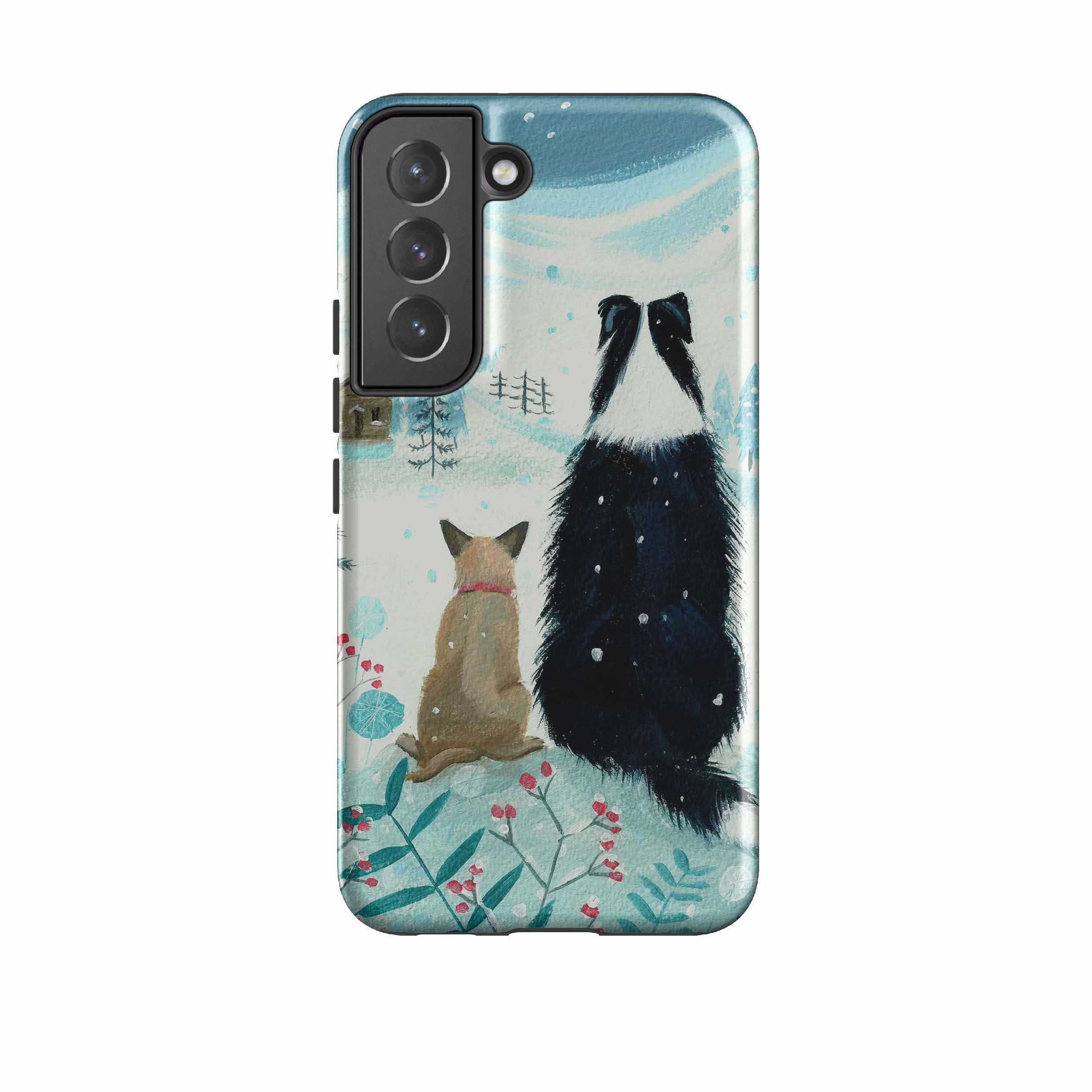 Samsung Tough Case - Dogs Xmas By Mary Stubberfield Protective Lining Outdoor Use