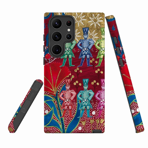 Samsung Tough Case - Drummers Drumming By Emma Frances Grant Clear Texture Modern feature