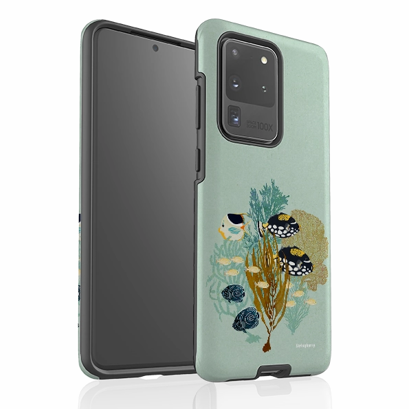 Samsung Tough Case - Fish Town By Katherine Quinn Non Slip Surface Stylish Look