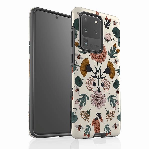 Samsung Tough Case - Floral Bees By Jade Mosinski Modern Look