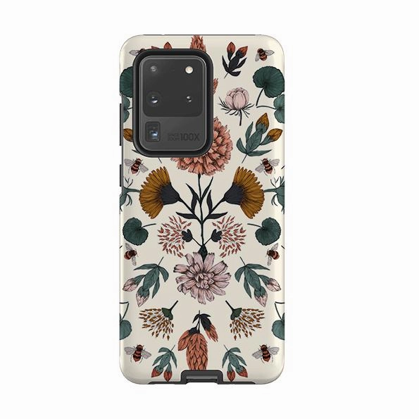 Wear resistant Samsung Tough Case - Floral Bees By Jade Mosinski