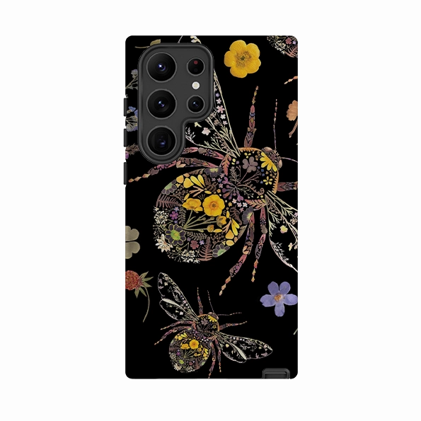 Samsung Tough  Case - Floral Bumble Bees By Helen Ahpornsiri Gift Choice Sleek Form