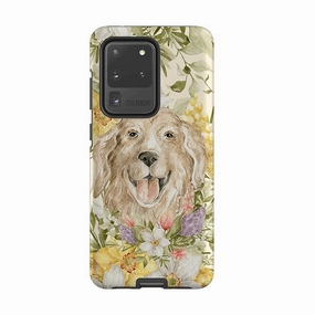 Samsung Tough Case - Floral Dog Soft Finish Layer