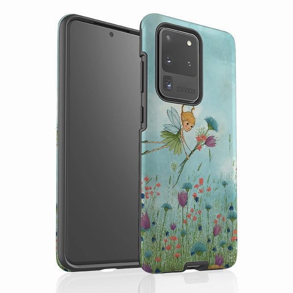 High gloss Clear Back Samsung Tough Case - Flower Fairy By Maja Lindberg