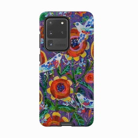 Refined Look Protective barrier Samsung Tough Case - Garden Party By Claire West
