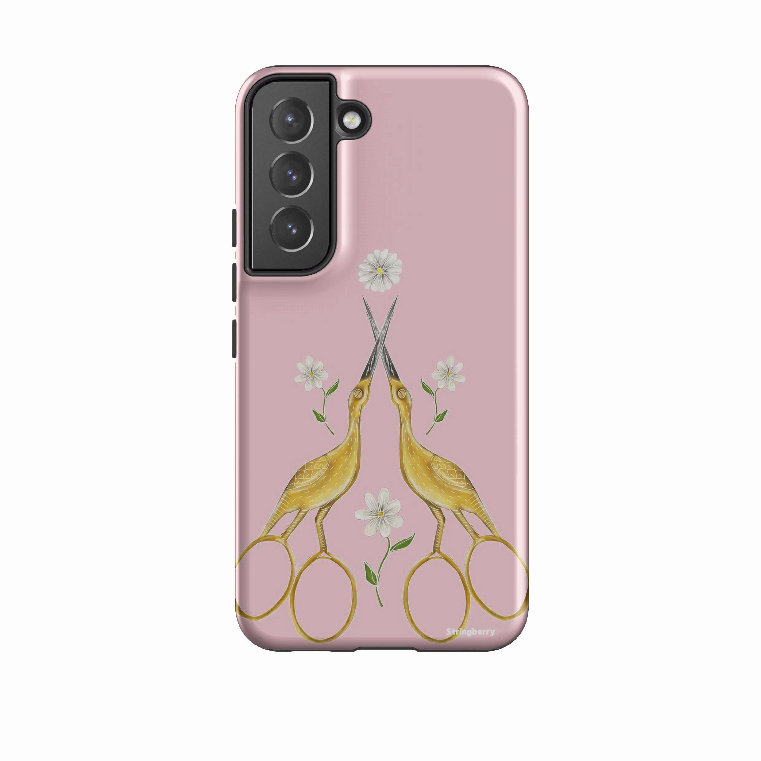 Comfort Layer Texture Durable Texture Finish Samsung Tough Case - Heron Scissors By Catherine Rowe