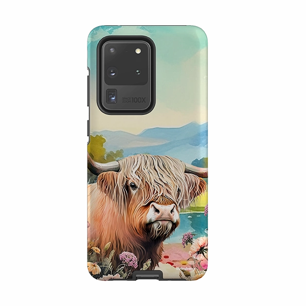 Protective Pattern Texture Samsung Tough Case - Highland Cow I