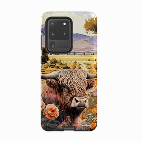 Magnetic Mount Comfort Design Samsung Tough Case - Highland Cow III