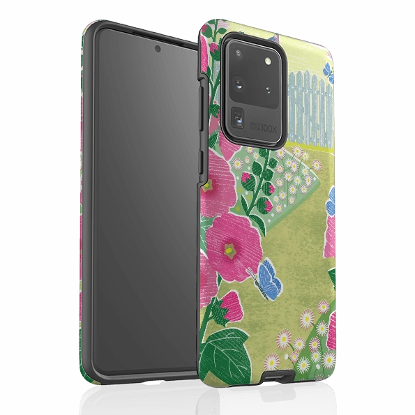 Travel Essential Samsung Tough Case - Hollyhocks By Liane Payne