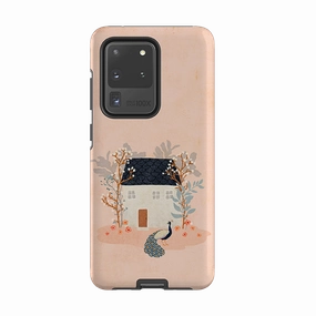 Samsung Tough Case - Home Pink By Katherine Quinn high quality build Protective Lining