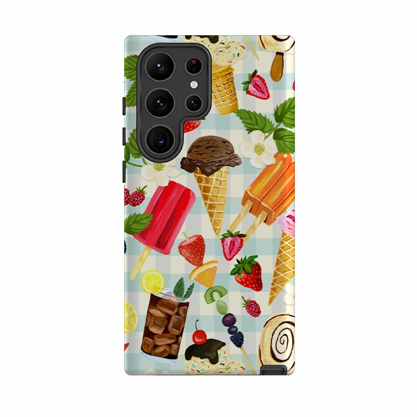 Flexible Pattern Layer Samsung Tough Case - Ice Floral By Abby Jacobs