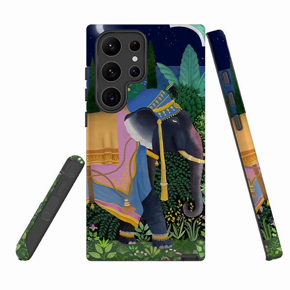 Samsung Tough Case - Indian Elephant By Bex Parkin Stylish Grip Texture