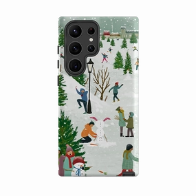 Color Accent Samsung Tough Case - Let It Snow By Katherine Quinn