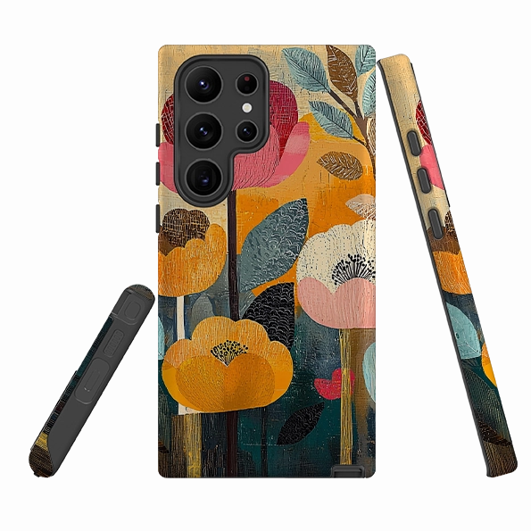 Minimal Shield Rugged Pattern Design Samsung Tough Case - Long Lane